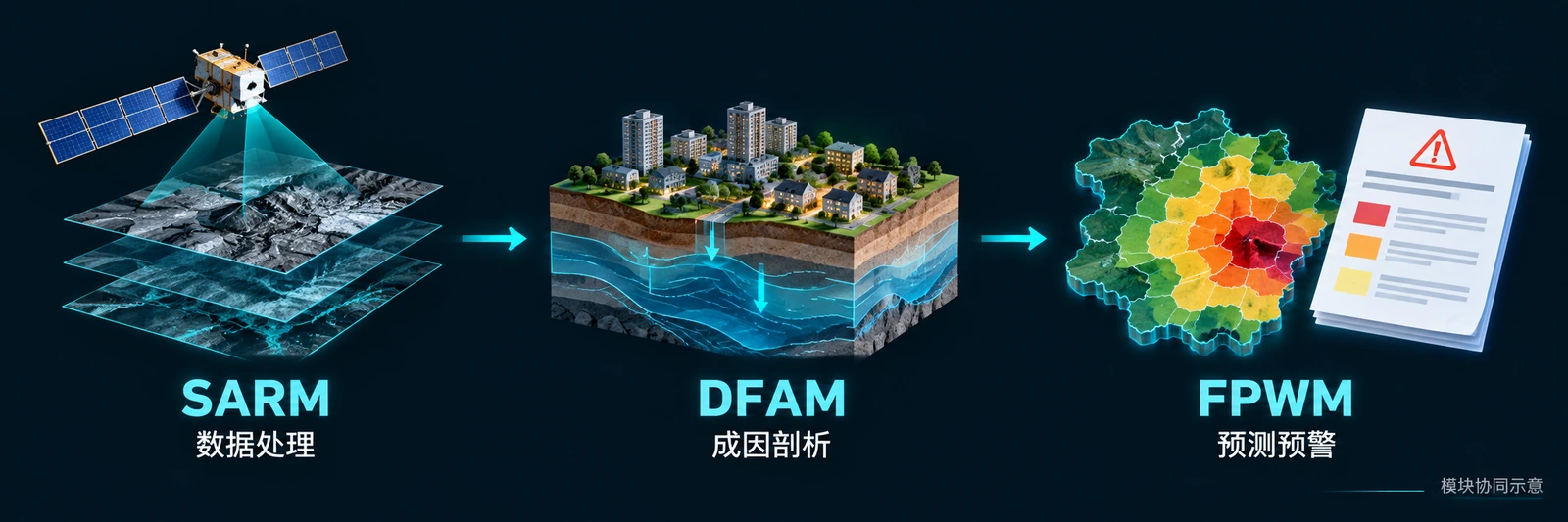 SARM、DFAM、FPWM模块协同概念示意
